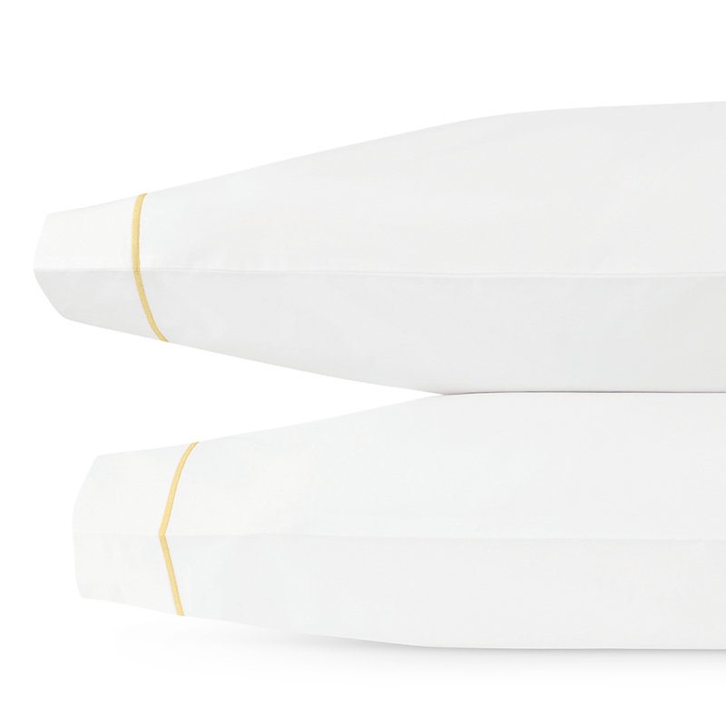 Matouk Bergamo Pillow Case, King Pair In Honey