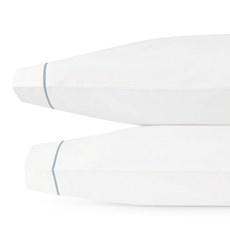 Matouk Bergamo Percale Sheets & Pillowcase Set Collection In Pool