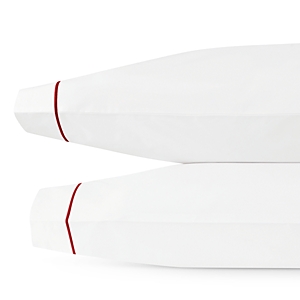 Matouk Bergamo Pillow Case, King Pair In Red