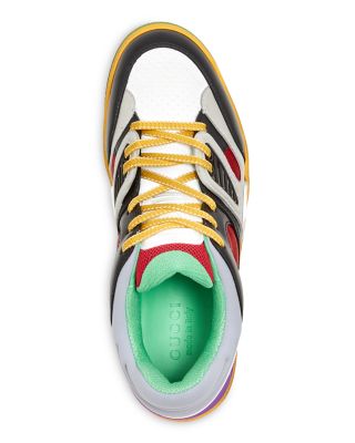 Men's Demetri Color Block Leather and Fabric Low Top Sneakers