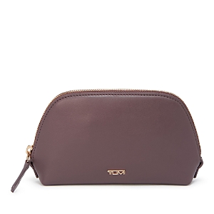 Tumi Leather Cosmetics Pouch In Brown