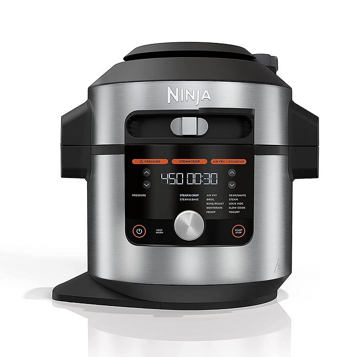 Ninja Foodi 9 in 1 Pressure Cooker and Air Fryer with Nesting Rack, Silver
