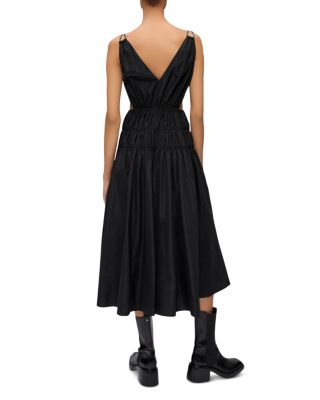 ワンピース maje paris Cutout shirred taffeta dress MAJE Cutout shirred taffeta midi dress | THE OUTNET