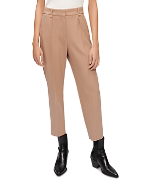 Maje Pylogi Pleated Pants In Camel