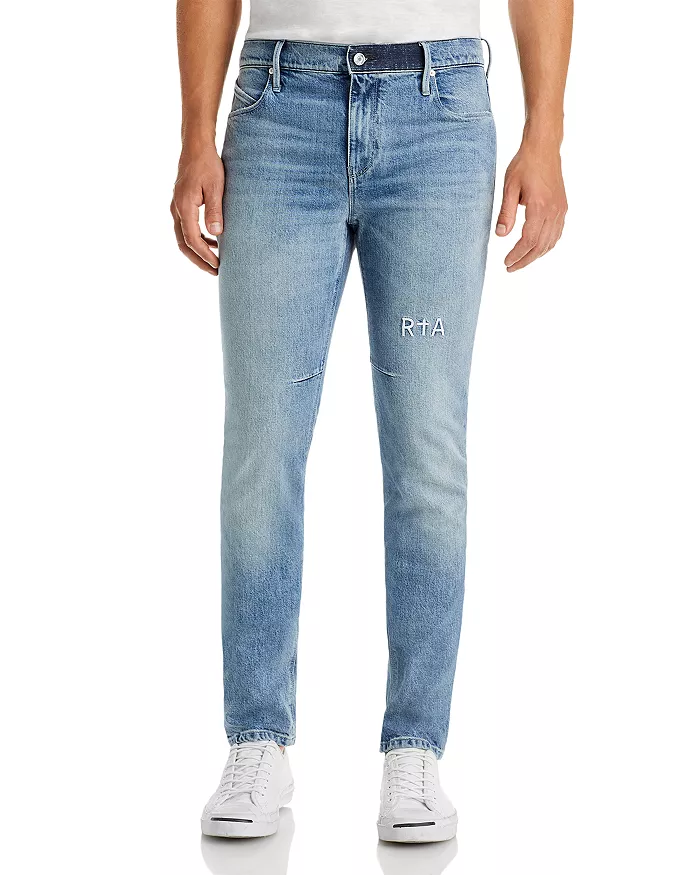 RtA Bryant Slim Fit Jeans in Medium Blue