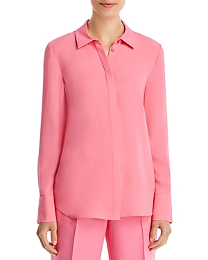 Lafayette 148 Silk Double Georgette Blouse In Primrose