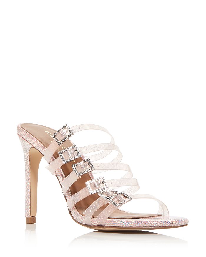 KURT GEIGER LONDON Women s Pierra Strappy High Heel Slide Sandals
