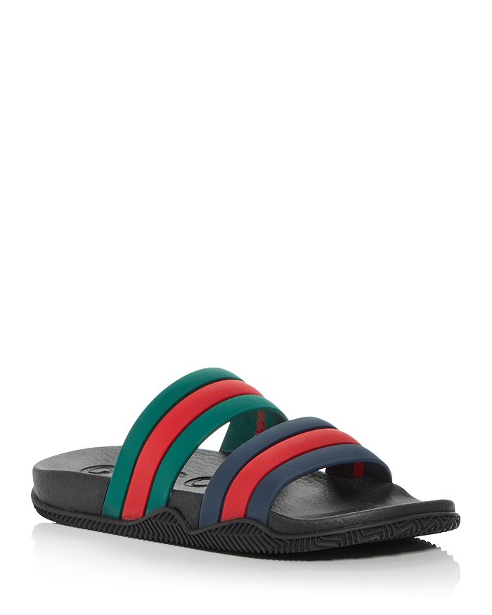 Gucci Women's Signature Stripe Slide Sandals | Bloomingdale's