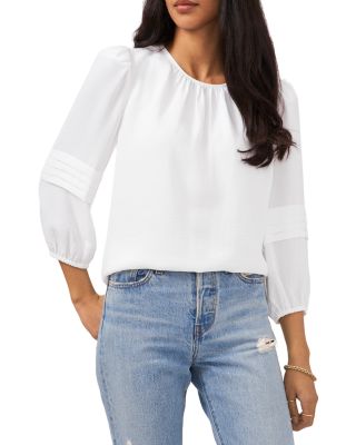 VINCE CAMUTO - Pleat Sleeve Crinkle Top