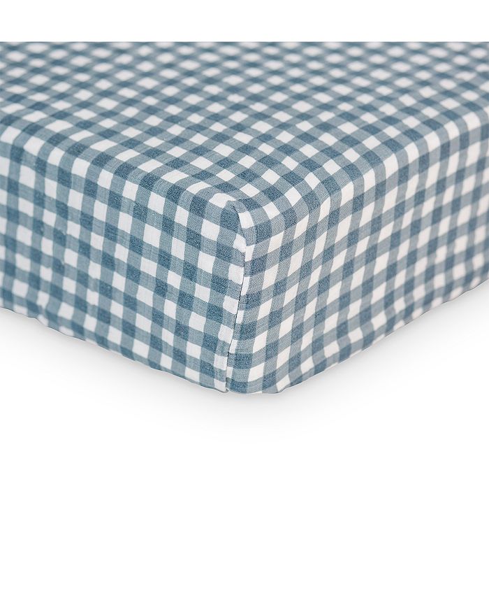 Lulujo Gingham Printed Cotton Muslin Crib Sheet Baby Bloomingdale's
