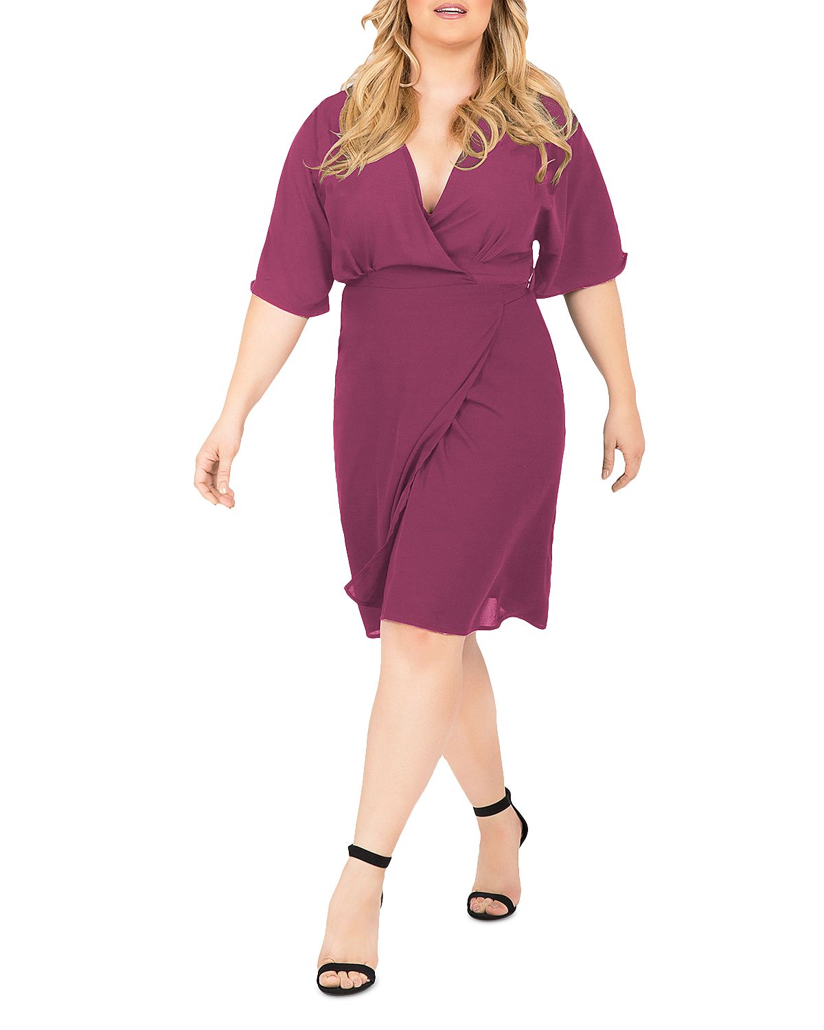 standards & practices Plus Candice Floral Print Wrap Dress