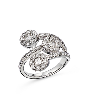 Bloomingdale's Diamond Triple Cluster Ring In 14k White Gold, 1.50 Ct. T.w. - 100% Exclusive