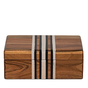 Shop Juliska Stonewood Stripe Rectangular Box In Natural Multi