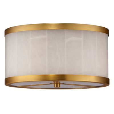 Small Upsala Alabaster Flush Mount Ceiling Light