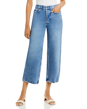 RAILS THE GETTY HIGH RISE CROPPED WIDE LEG JEANS IN GERANIUM