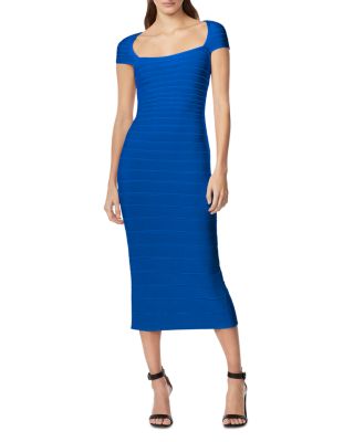 Hervé Léger - Cap Sleeve Midi Dress