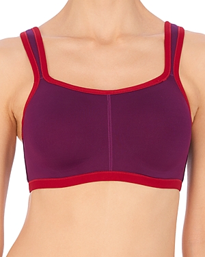 Natori High-impact Yogi Contour Convertible Full Coverage Sports Bra 731050 In Jewel Violet/strawberry