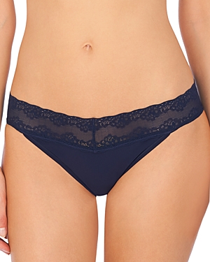 Natori Bliss Perfection One-size Thong In Midnight Navy