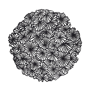 Chilewich Pressed Daisy Table Mat In Black