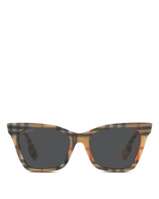  Vintage Check Irregular Sunglasses, 53mm