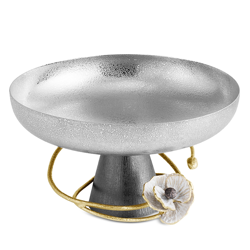 Michael Aram Anemone Fruit Bowl, Medium In Silver
