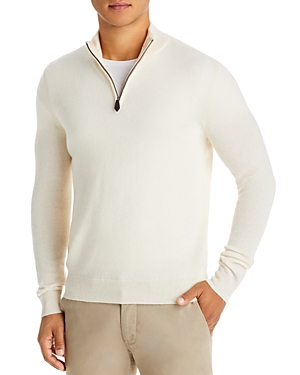 The Men's Store At Bloomingdale's Cashmere Half-zip Sweater - 100% Exclusive In Cloud