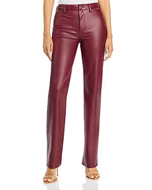 STAUD CHISEL FAUX LEATHER STRAIGHT PANTS
