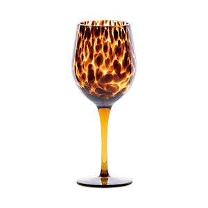 Juliska Puro Tortoiseshell 15 Oz. Wine Glass In Espresso