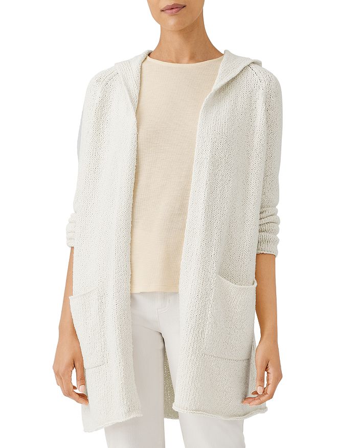 Eileen fisher hooded cardigan sale