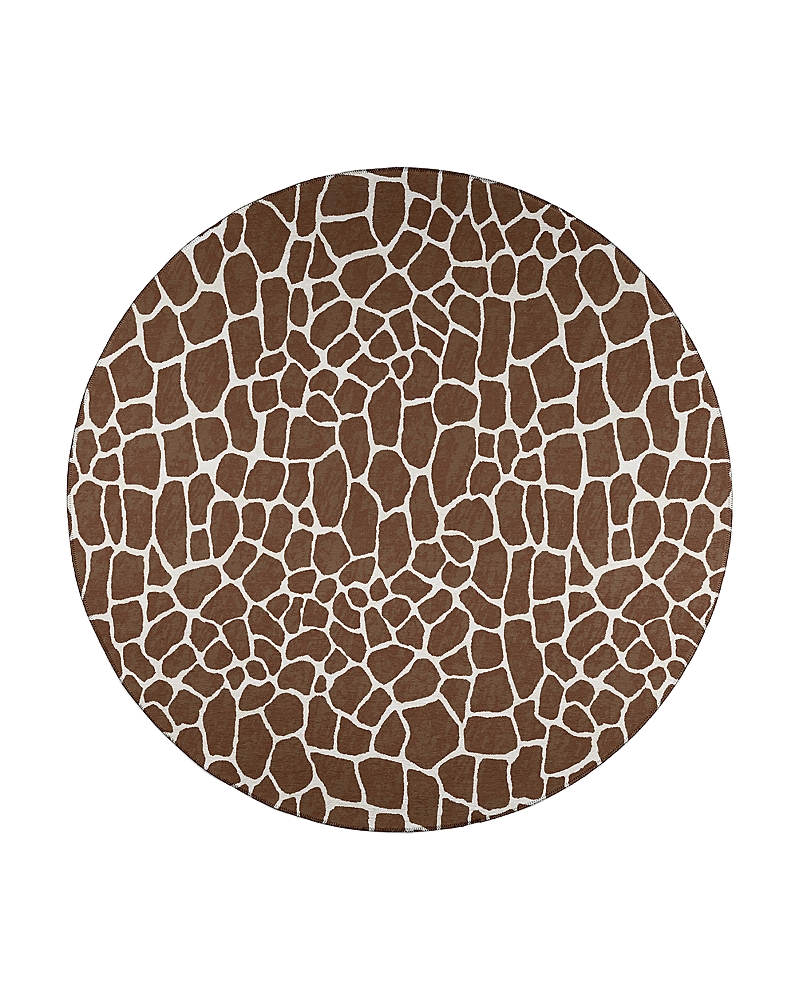 Dalyn Rug Company Rug Company Mali Ml4 Round Area Rug, 6' X 6' In Chocolate