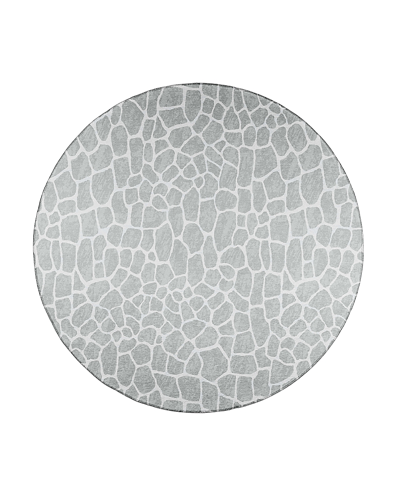 Dalyn Rug Company Rug Company Mali Ml4 Round Area Rug, 8' X 8' In Onyx
