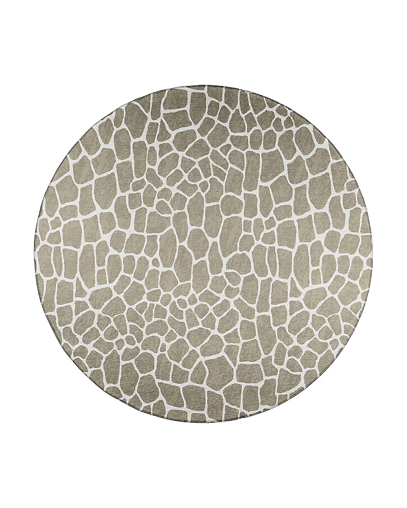 Dalyn Rug Company Rug Company Mali Ml4 Round Area Rug, 6' X 6' In Tan/ Beige