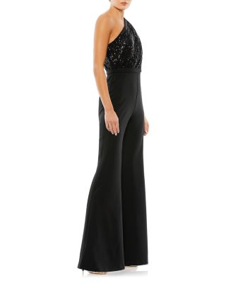 Sequined One Shoulder Jumpsuit