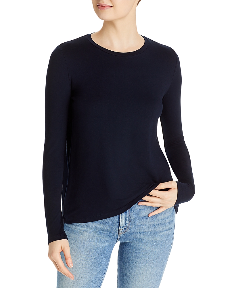 Shop Majestic Pleat Back Tee In Marine