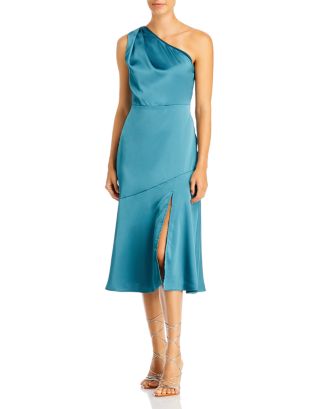 Sam Edelman One Shoulder Satin Midi Dress | Bloomingdale's