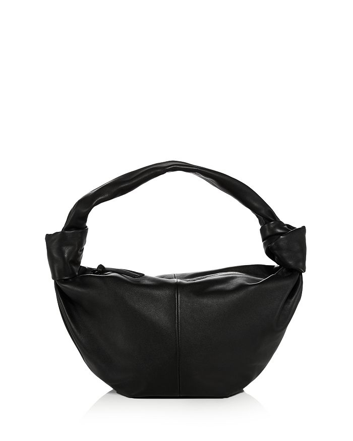 Bottega+Veneta+Double+Knot+Shoulder+Bag+Teen+Black+Leather for sale online