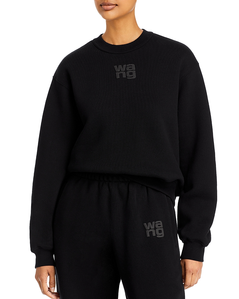 Alexander Wang T T By Alexander Wang Puff Logo Sweatshirt In Black