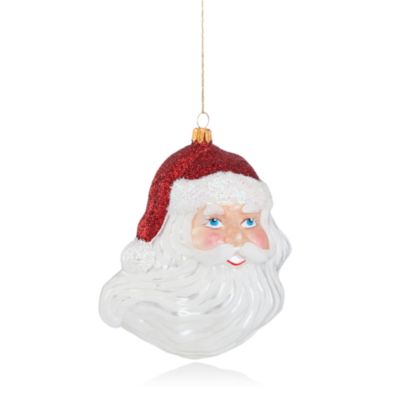 Bloomingdale's - Glass Santa Head Ornament - 100% Exclusive