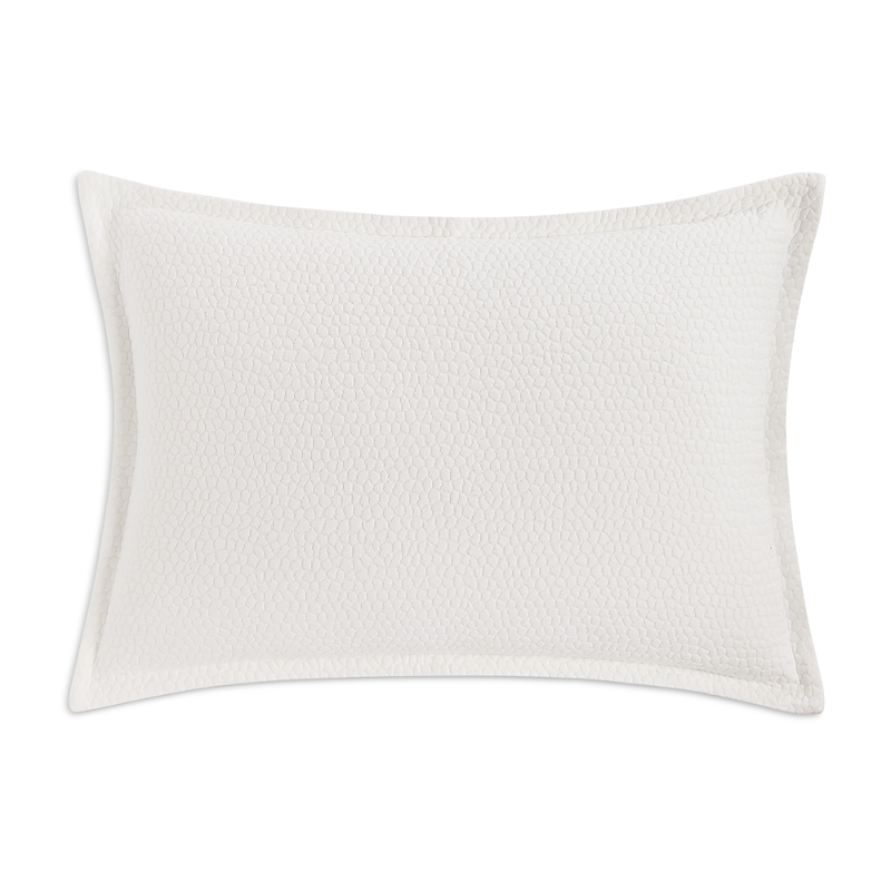 Hudson Park Collection Signature Pebbled Matelasse Standard Sham, Single In White