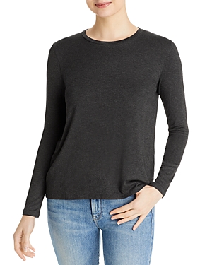 Majestic Pleat Back Tee In 088 Anthra