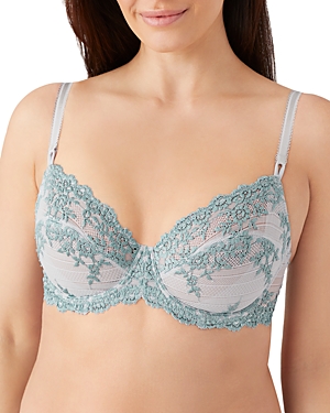 Wacoal Embrace Lace Unlined Underwire Bra In Micro Chip/tourmaline