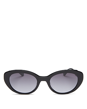Kate Spade New York Round Sunglasses, 51mm In Black/gray Gradient