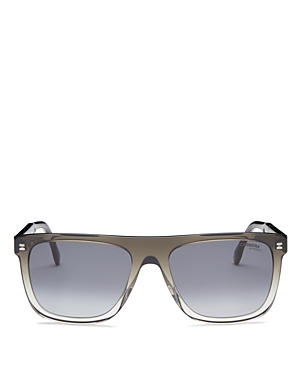 Shop Carrera Square Sunglasses, 56mm In Green/gray Gradient