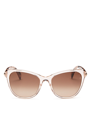 Rag & Bone Cat Eye Sunglasses, 55mm In Pink/brown Gradient