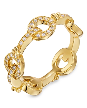 18K Yellow Gold Celestial Diamond Circle Ring