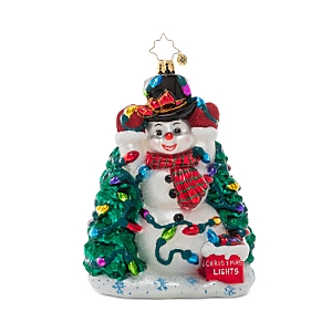 Christopher Radko Let There Be Light Snowman Ornament