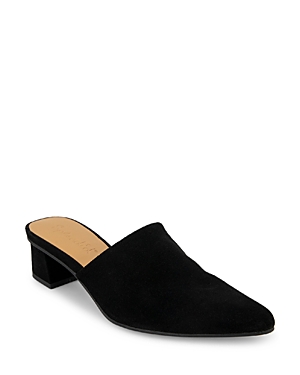 Splendid Lyn Suede Mule Heel In Black