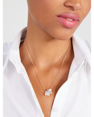 Precious Pansy Cluster Pendant Necklace, 17"-20"