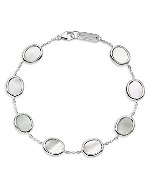 Shop Ippolita Sterling Silver Rock Candy Mother Of Pearl Stone Link Bracelet In White/silver