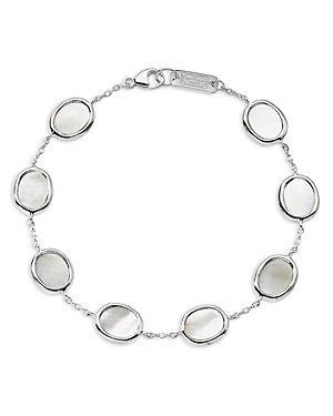 Ippolita Sterling Silver Rock Candy Mother of Pearl Stone Link Bracelet